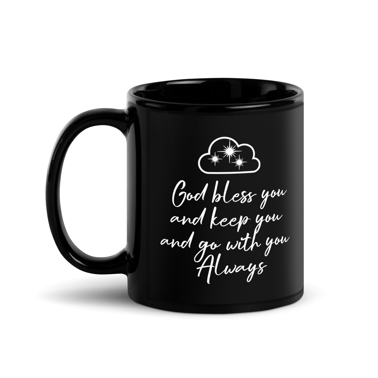 Blessings Black Glossy Mug