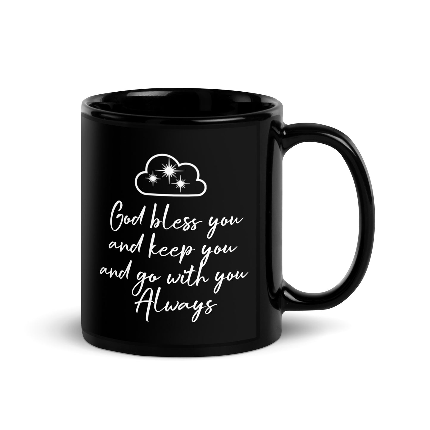 Blessings Black Glossy Mug