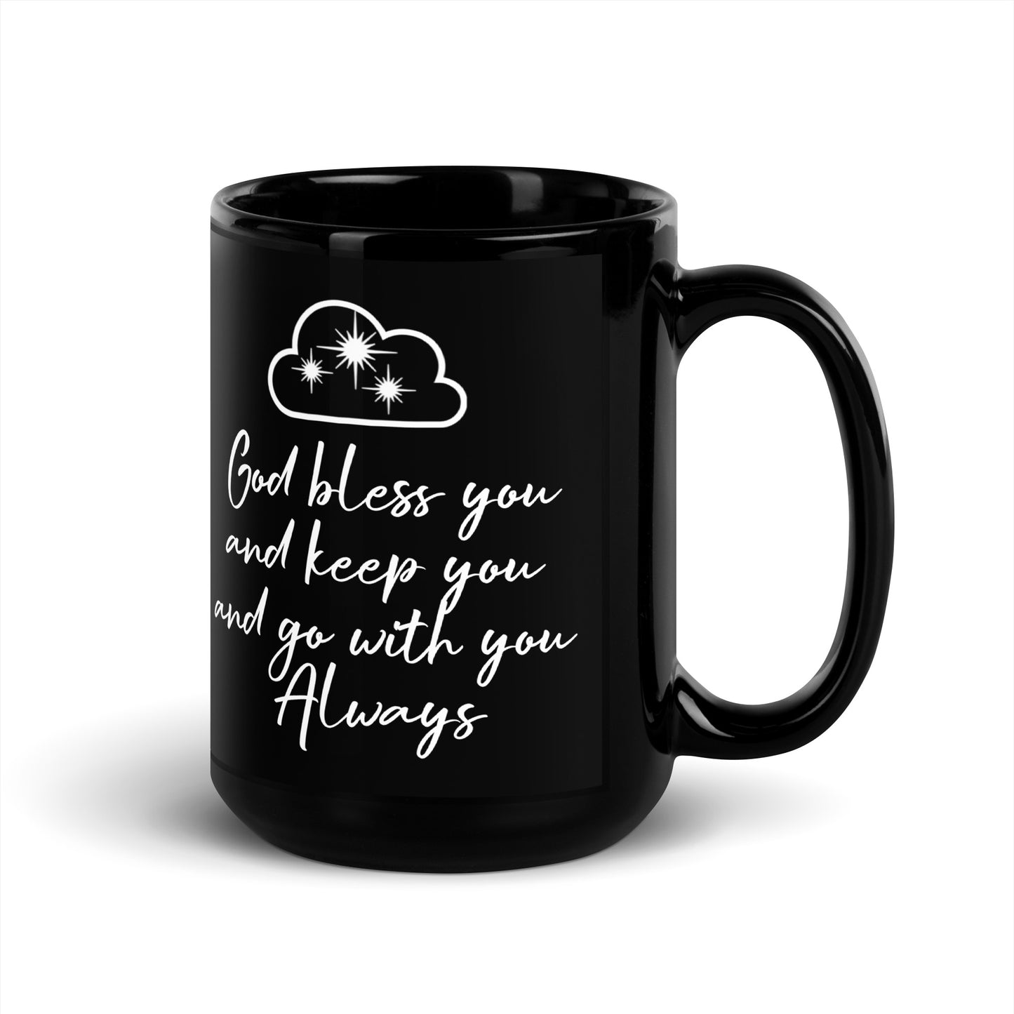 Blessings Black Glossy Mug