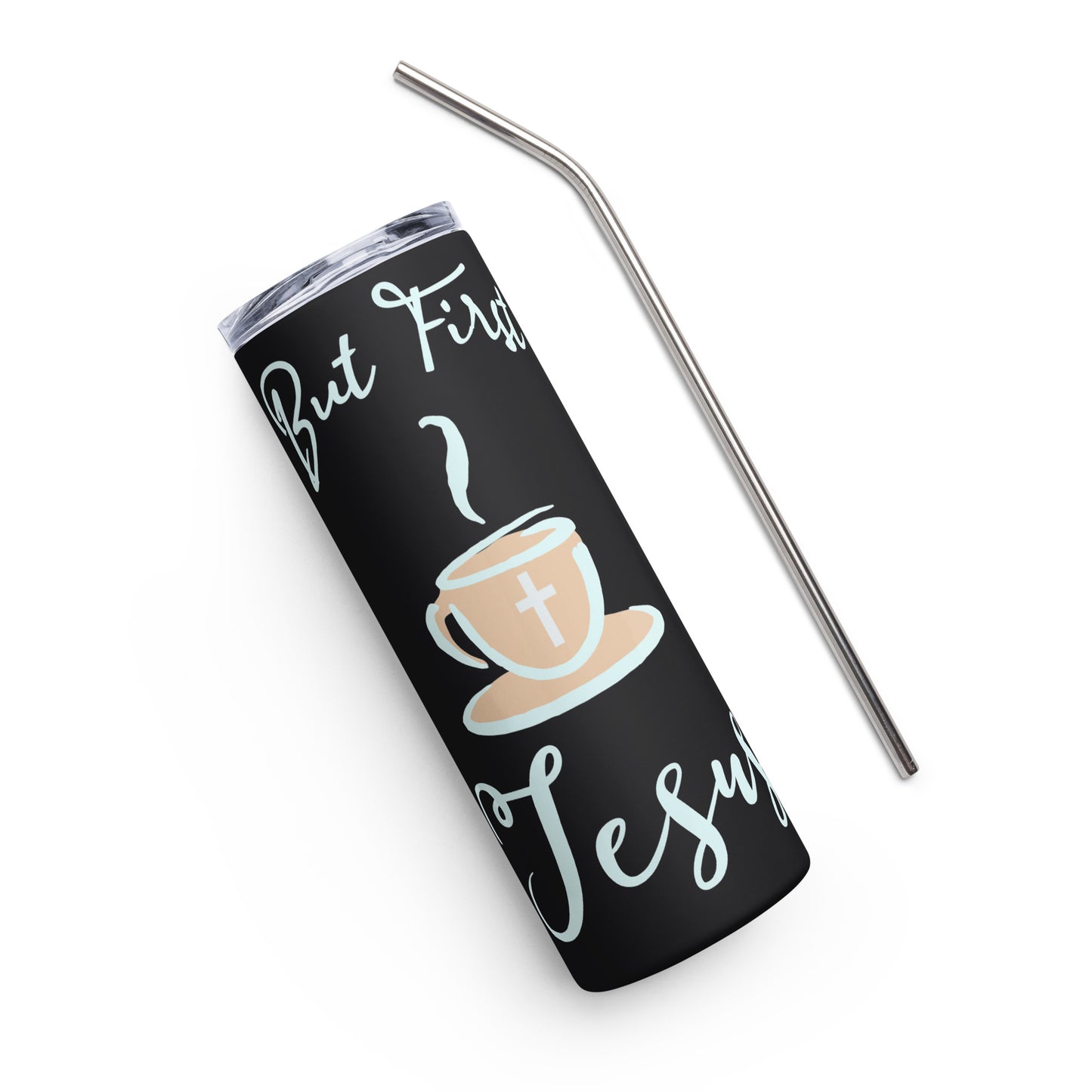 But First Jesus Stainless steel tumbler