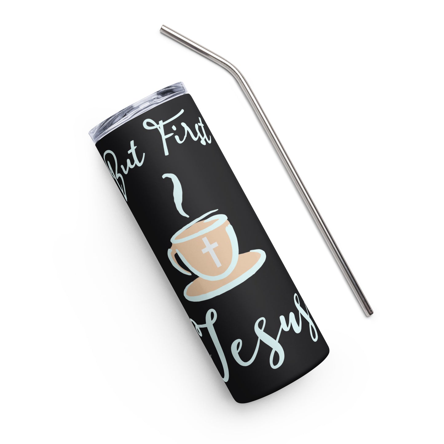 But First Jesus Stainless steel tumbler