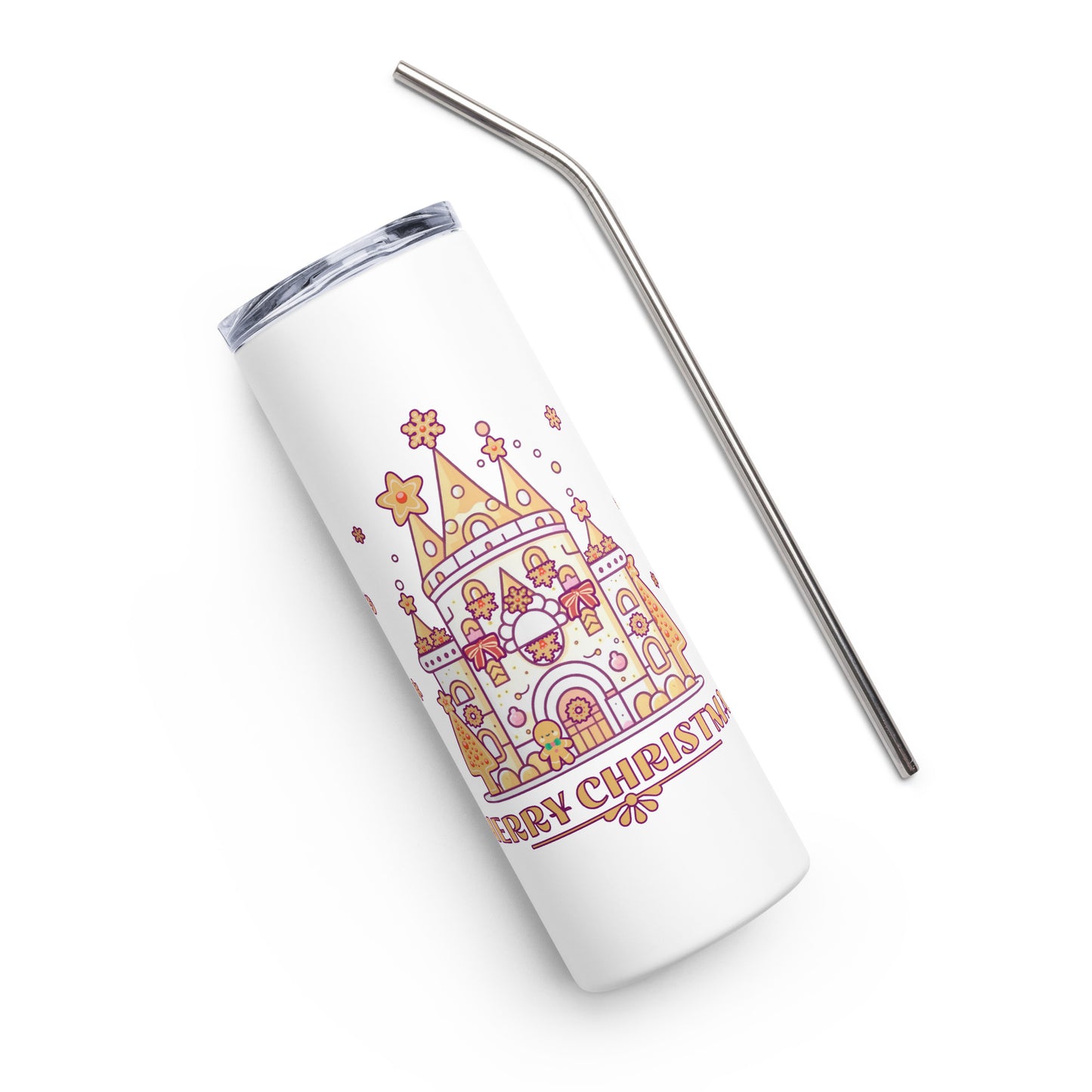 Gingerbread Castle Stainless steel tumbler