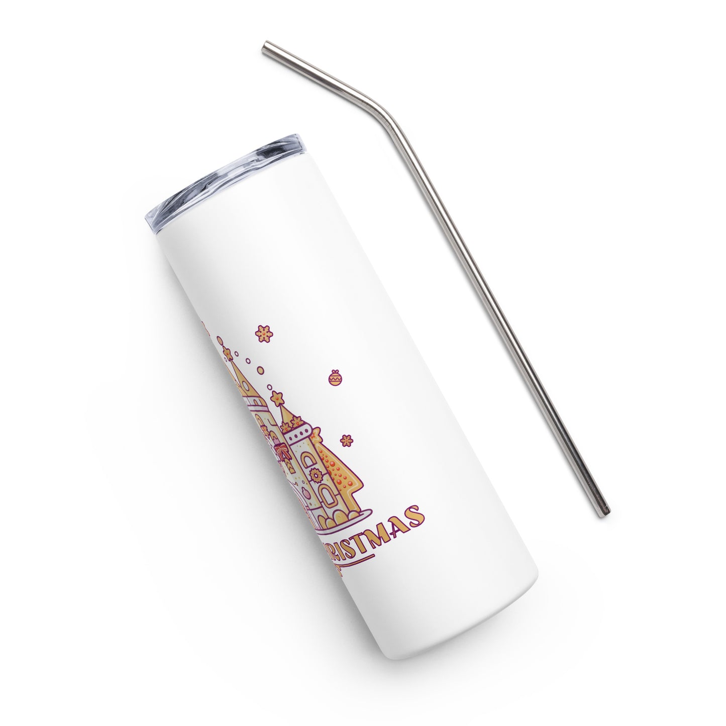 Gingerbread Castle Stainless steel tumbler