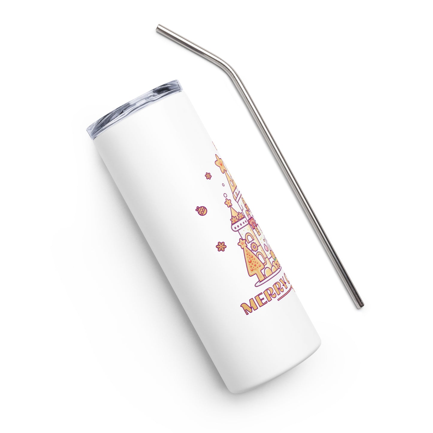 Gingerbread Castle Stainless steel tumbler