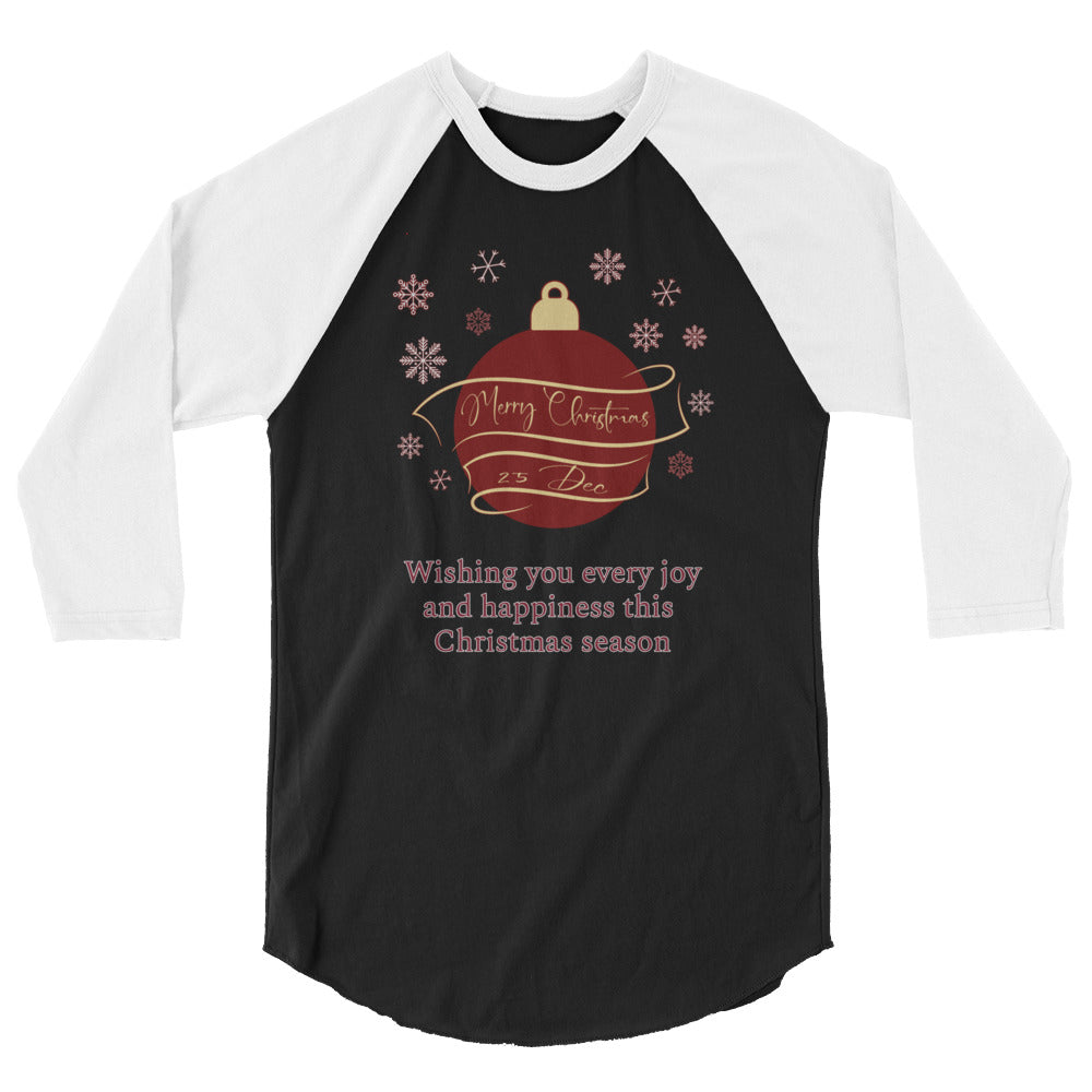 Christmas Ornament 3/4 sleeve raglan shirt