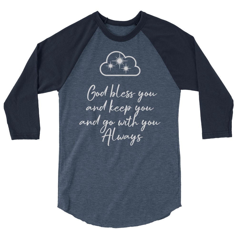 Blessings 3/4 sleeve raglan shirt