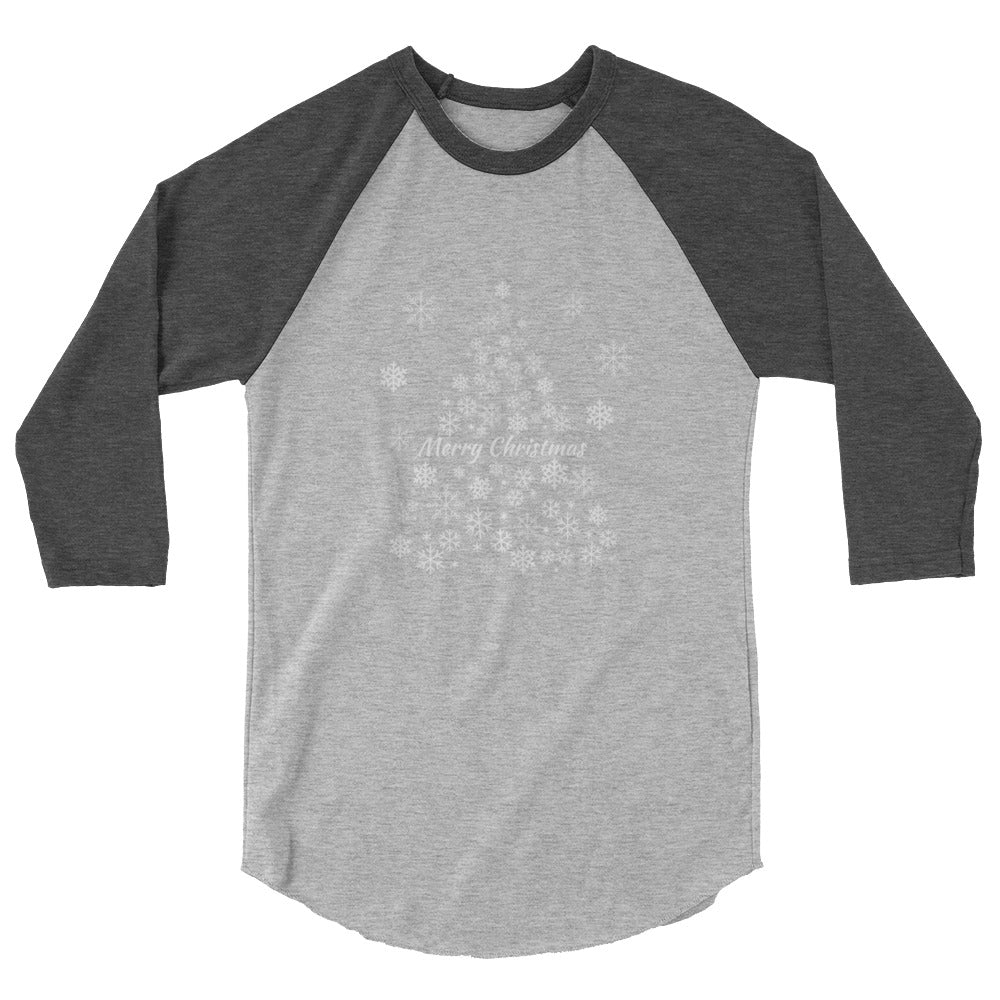 Snowflake Tree 3/4 sleeve raglan shirt