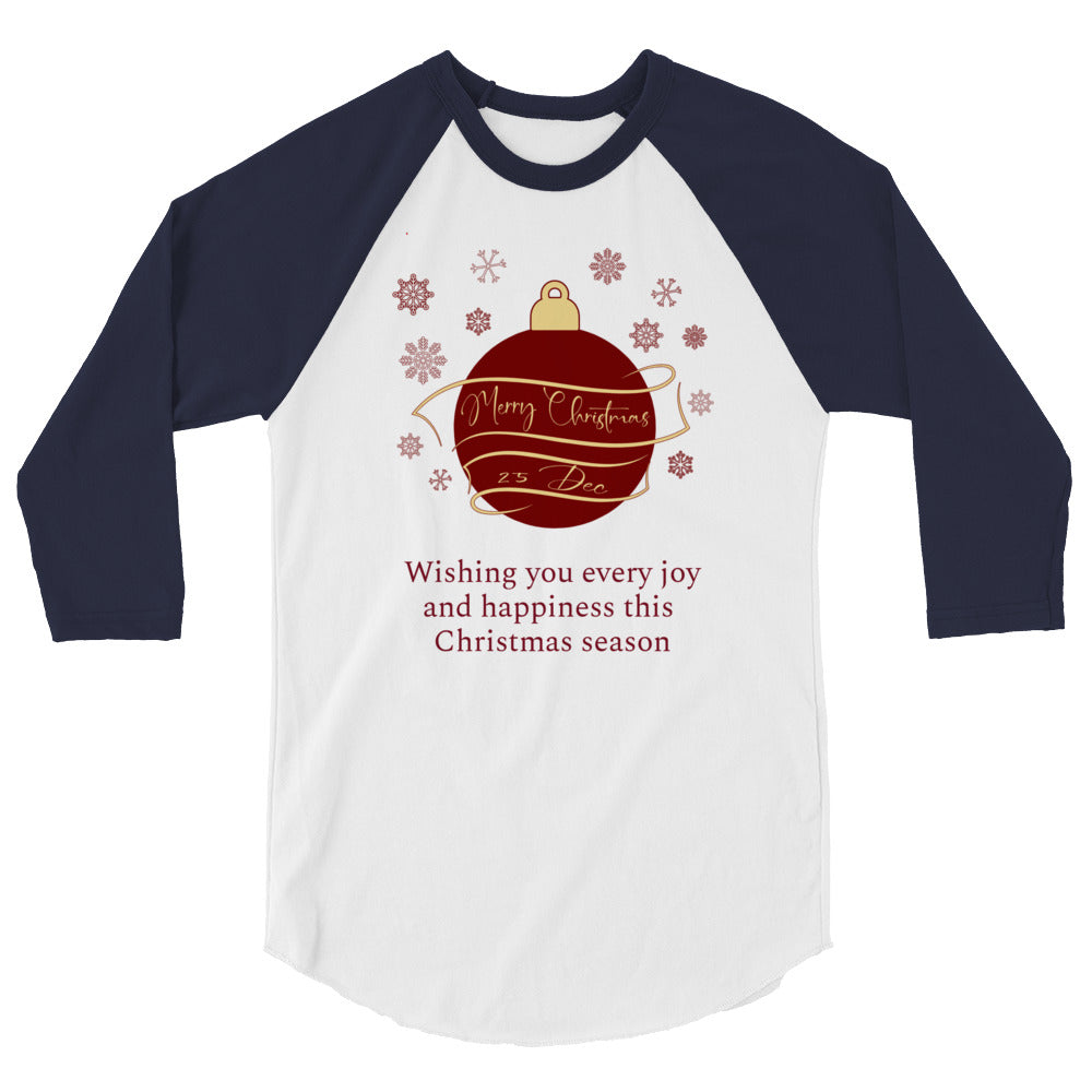 Christmas Ornament 3/4 sleeve raglan shirt