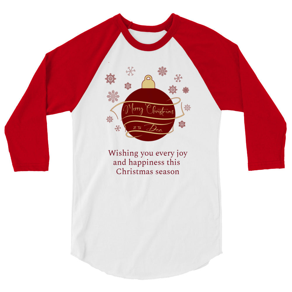 Christmas Ornament 3/4 sleeve raglan shirt