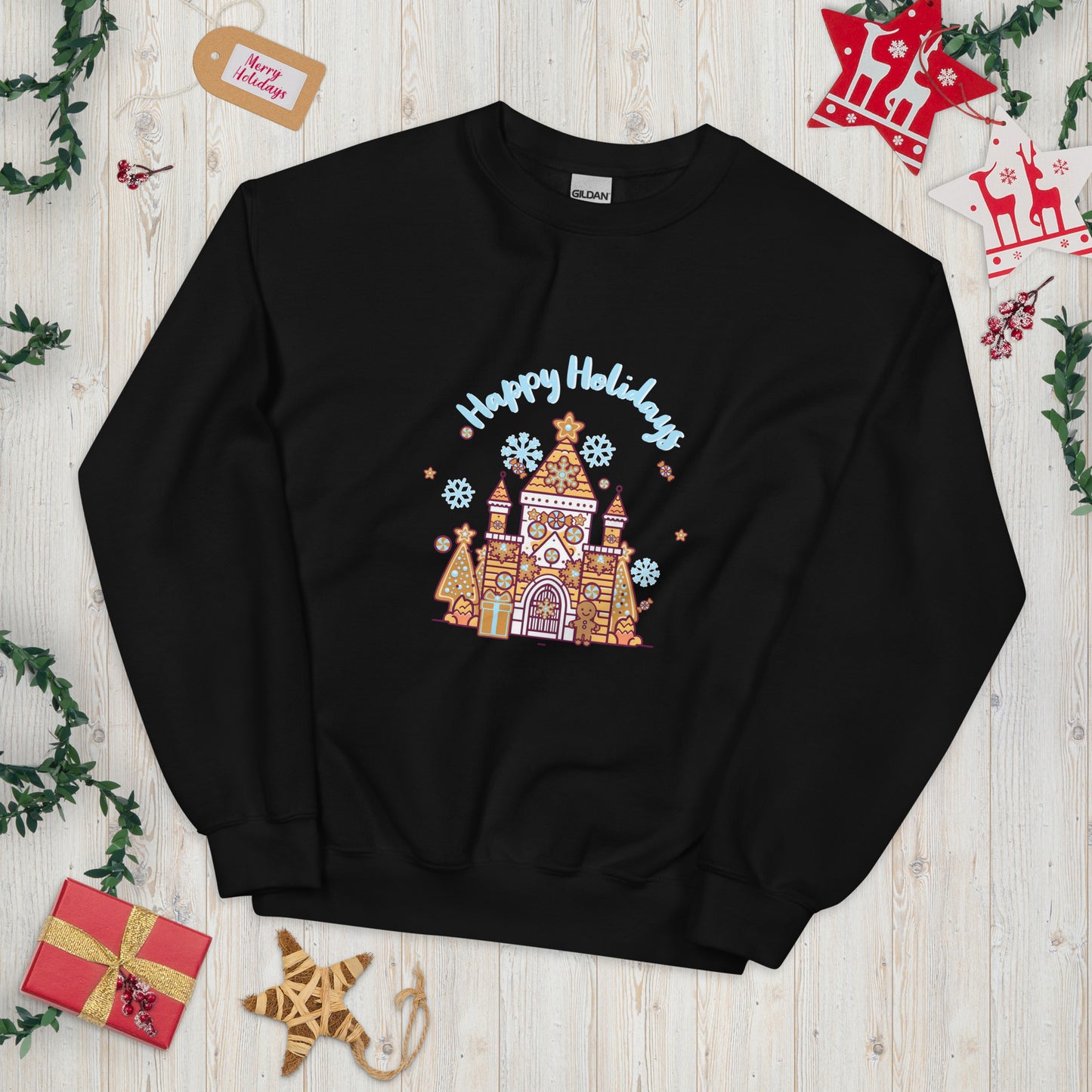 Holiday Gingerbread Castle Unisex Sweatshirt