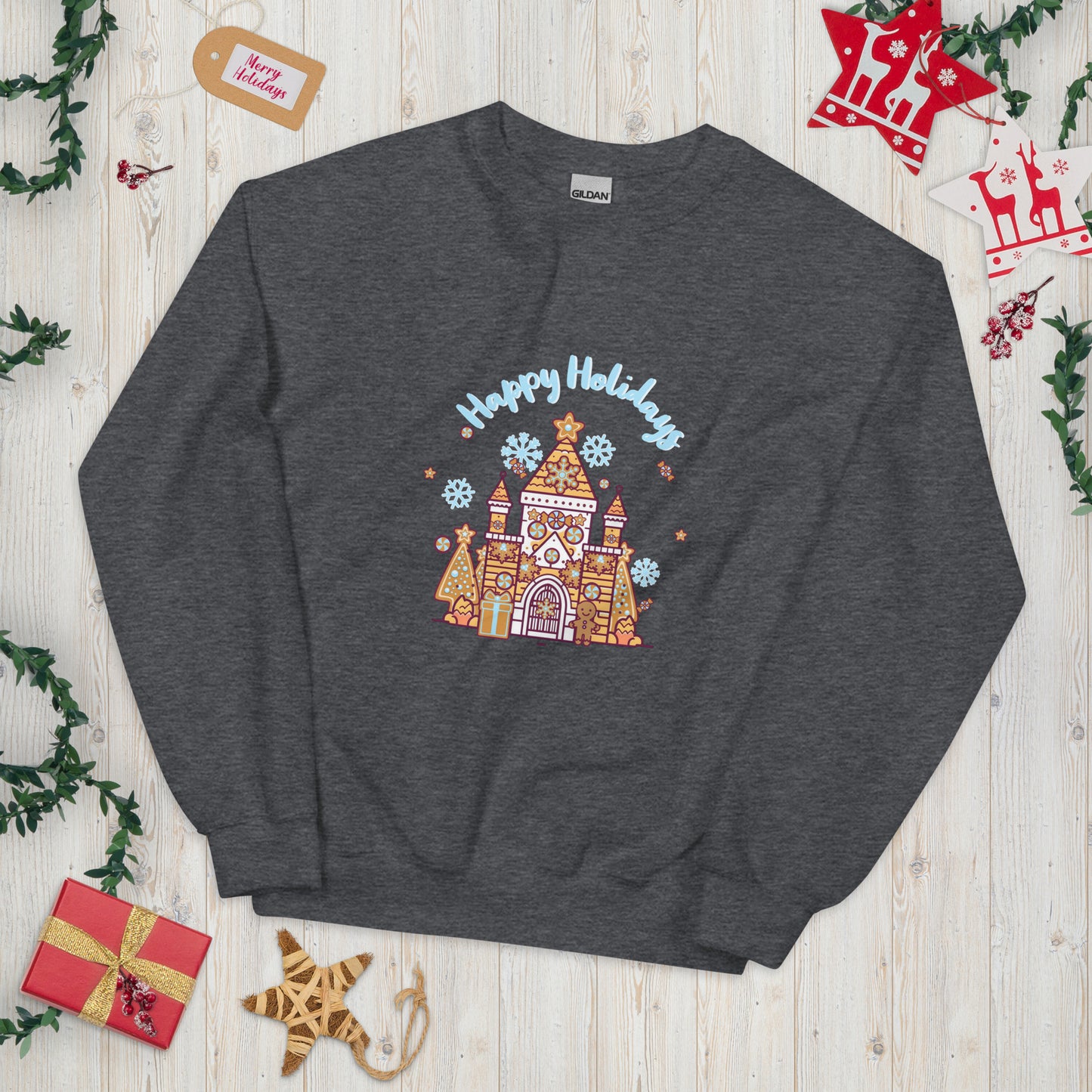 Holiday Gingerbread Castle Unisex Sweatshirt