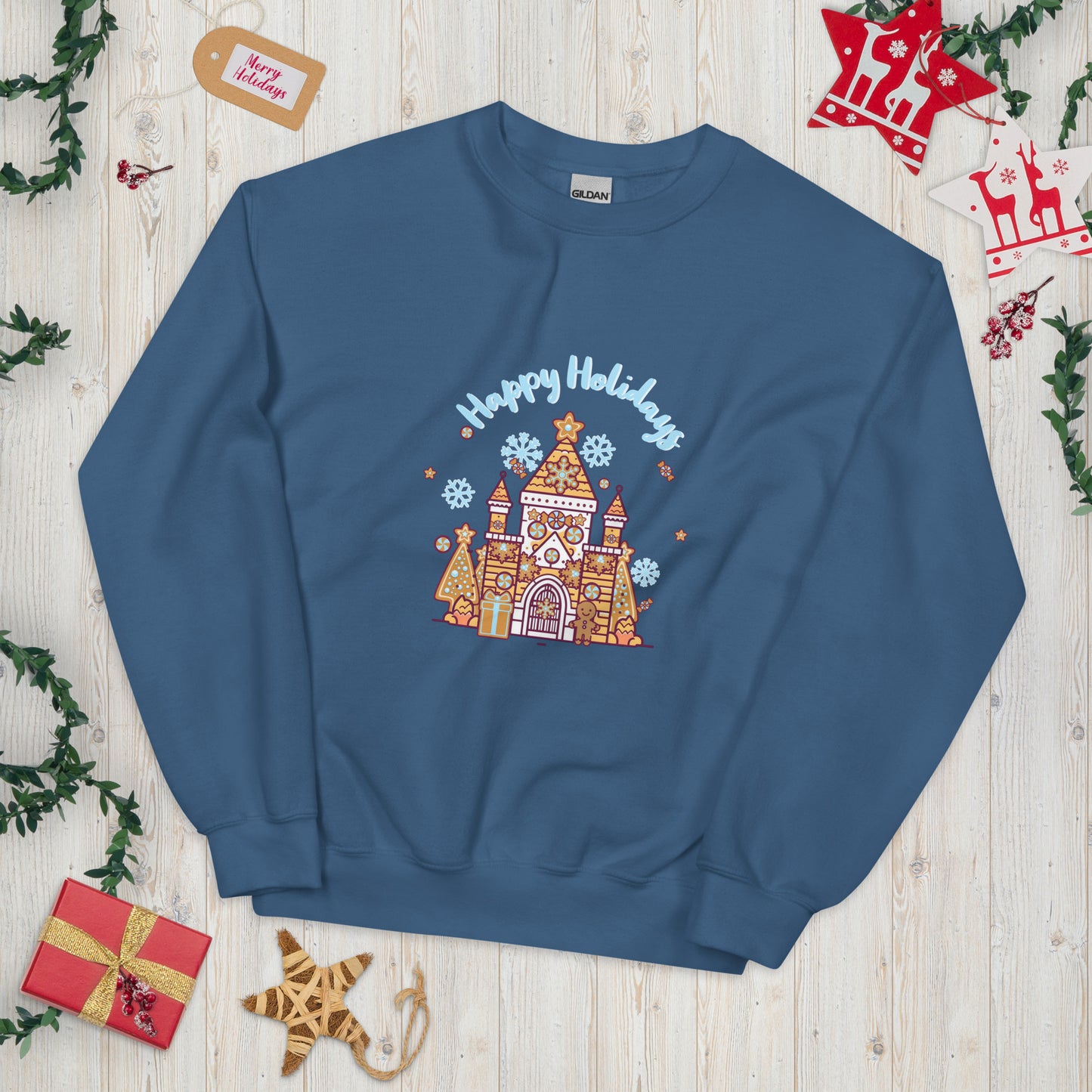 Holiday Gingerbread Castle Unisex Sweatshirt