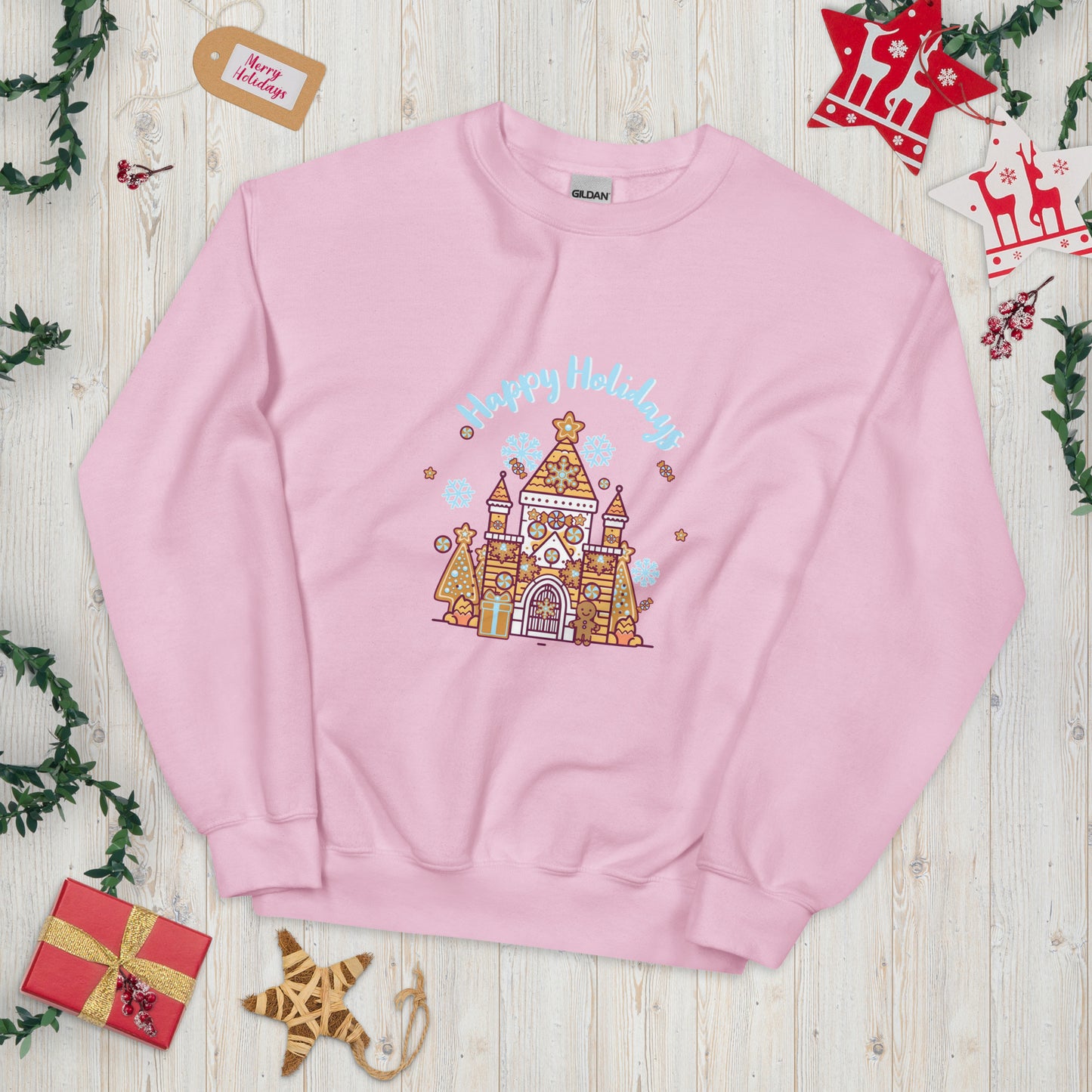Holiday Gingerbread Castle Unisex Sweatshirt