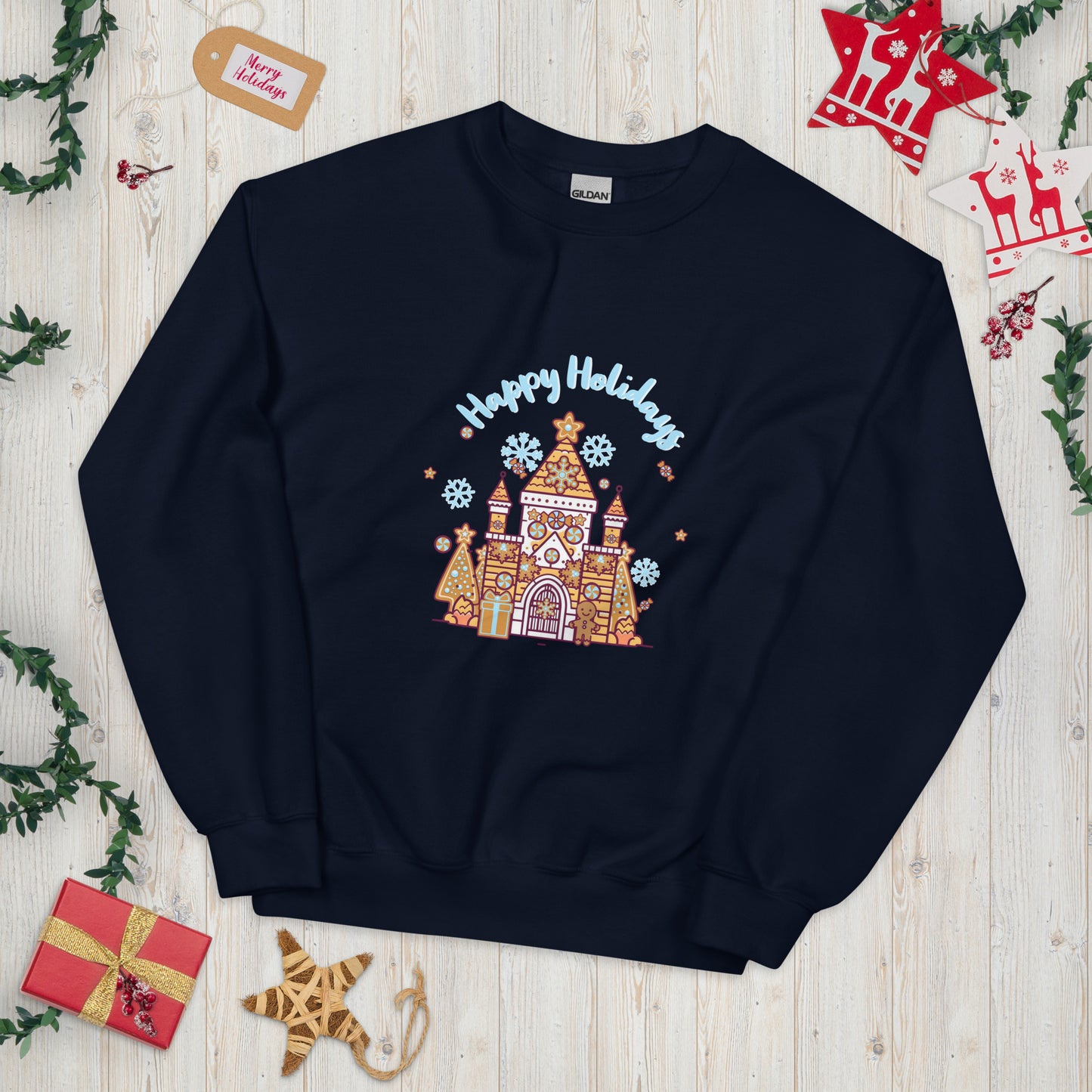 Holiday Gingerbread Castle Unisex Sweatshirt
