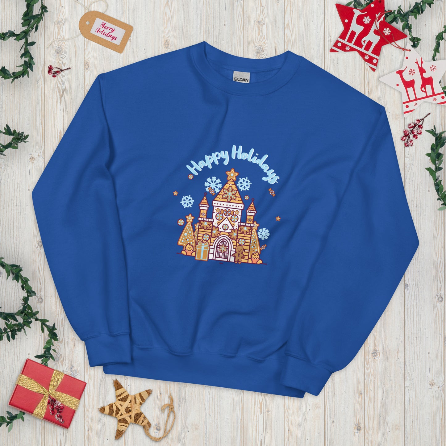 Holiday Gingerbread Castle Unisex Sweatshirt