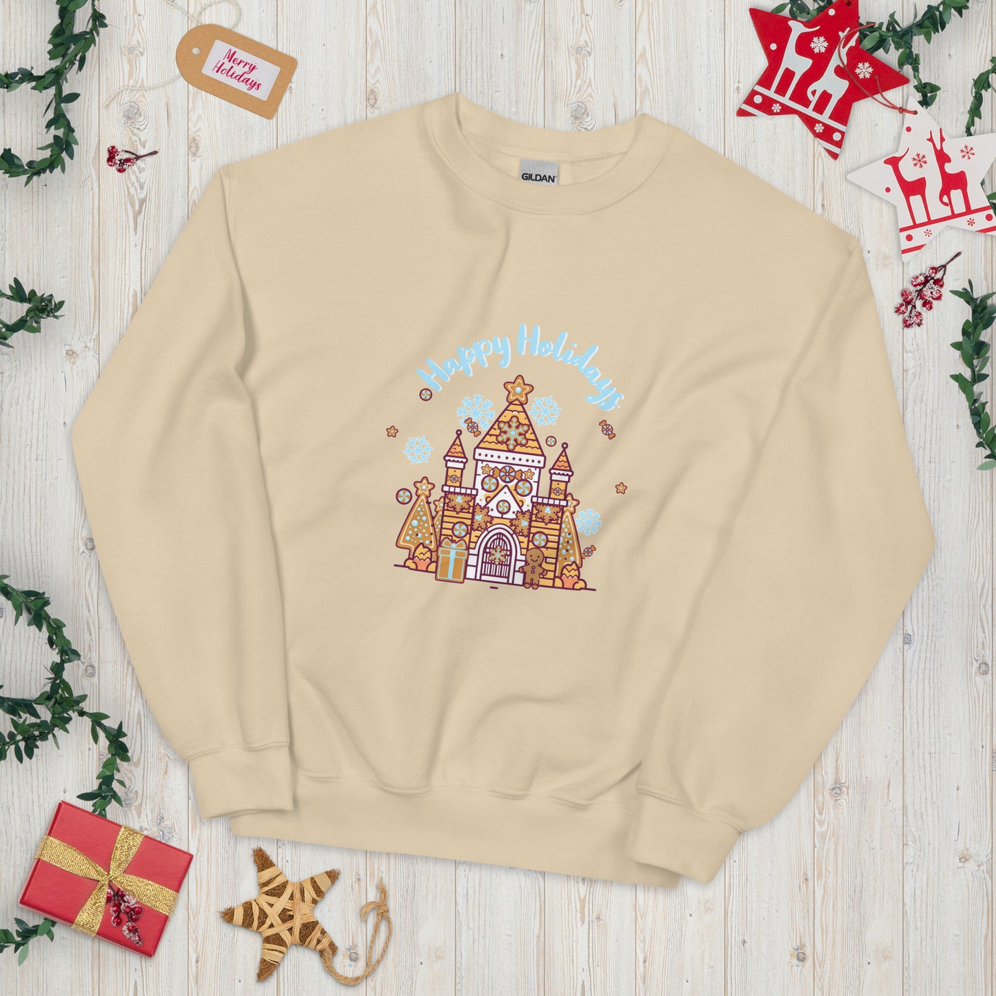 Holiday Gingerbread Castle Unisex Sweatshirt
