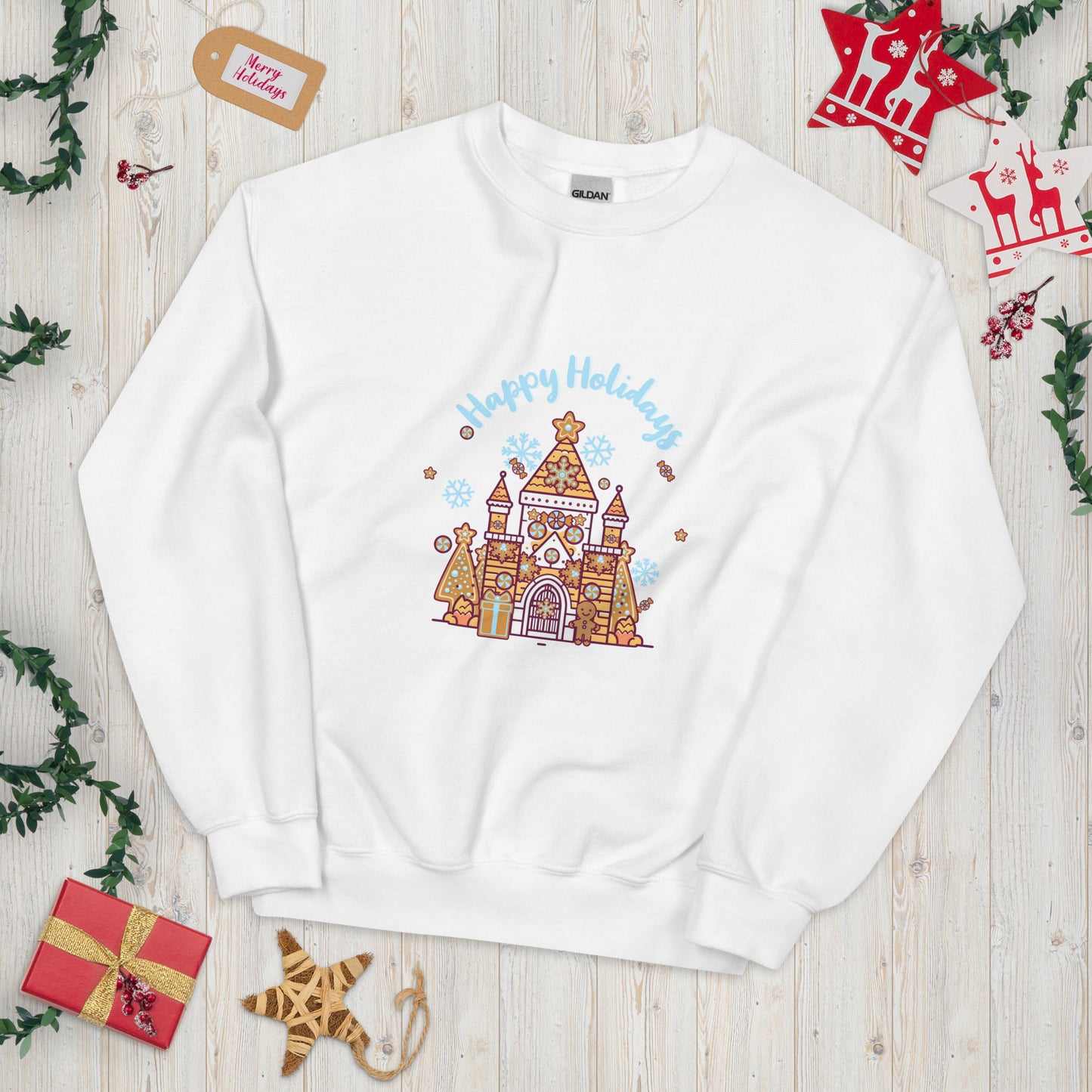Holiday Gingerbread Castle Unisex Sweatshirt
