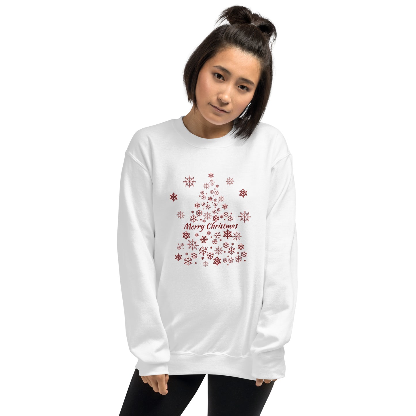 Red Snowflake Tree Unisex Sweatshirt