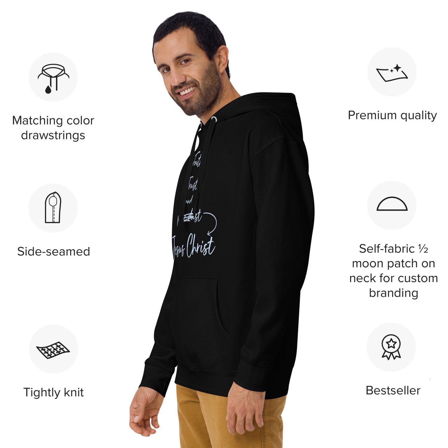 Faith Trust and Jesus Unisex Hoodie