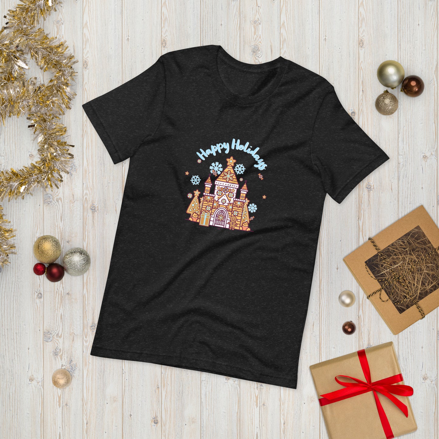 Holiday Gingerbread Castle Unisex t-shirt