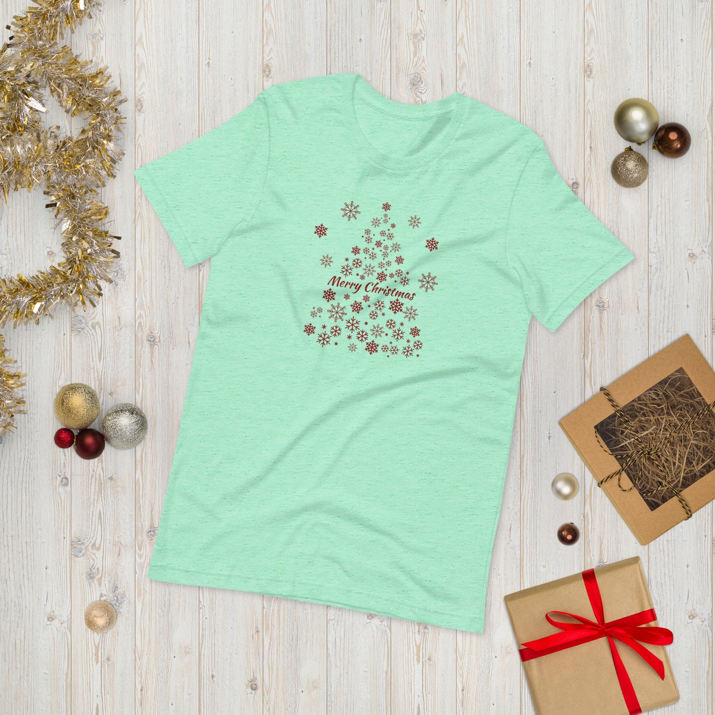 Red Snowflake TreeUnisex t-shirt