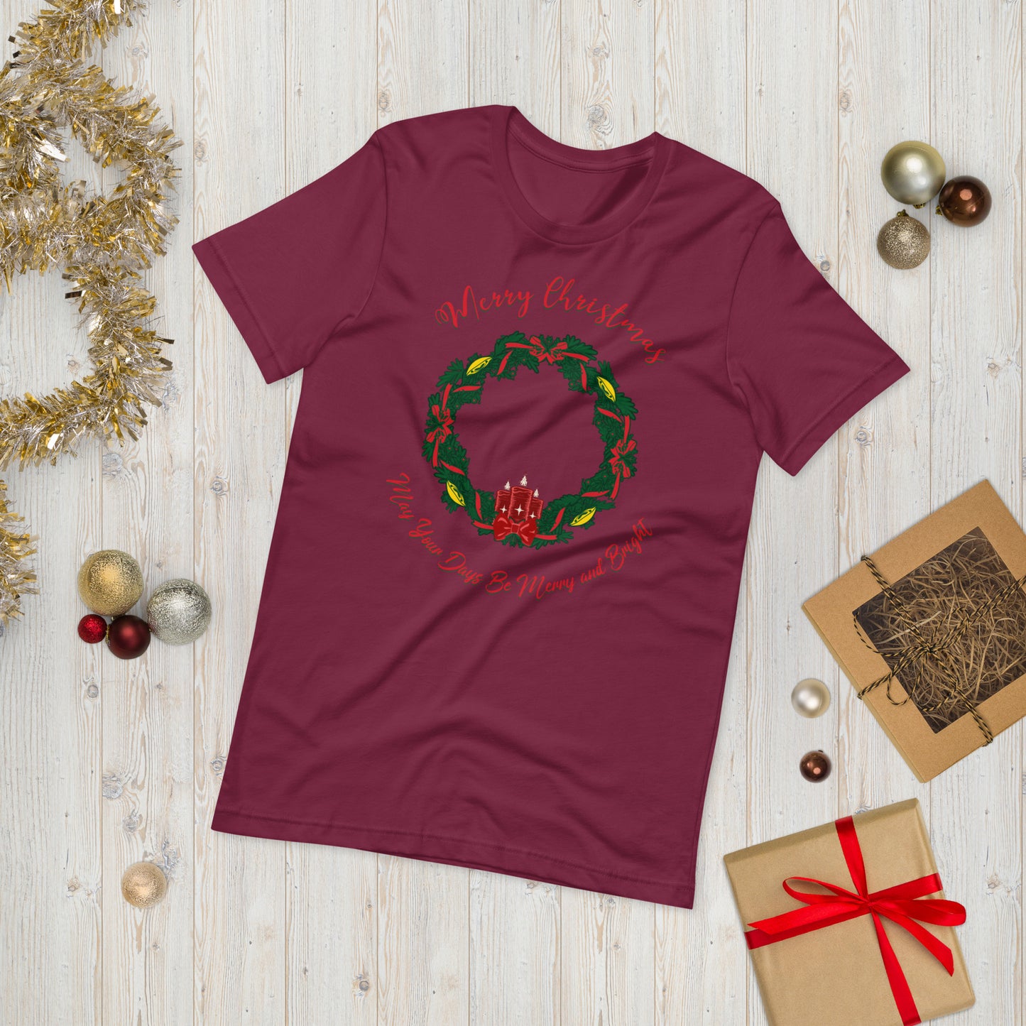 Christmas Wreath Unisex t-shirt