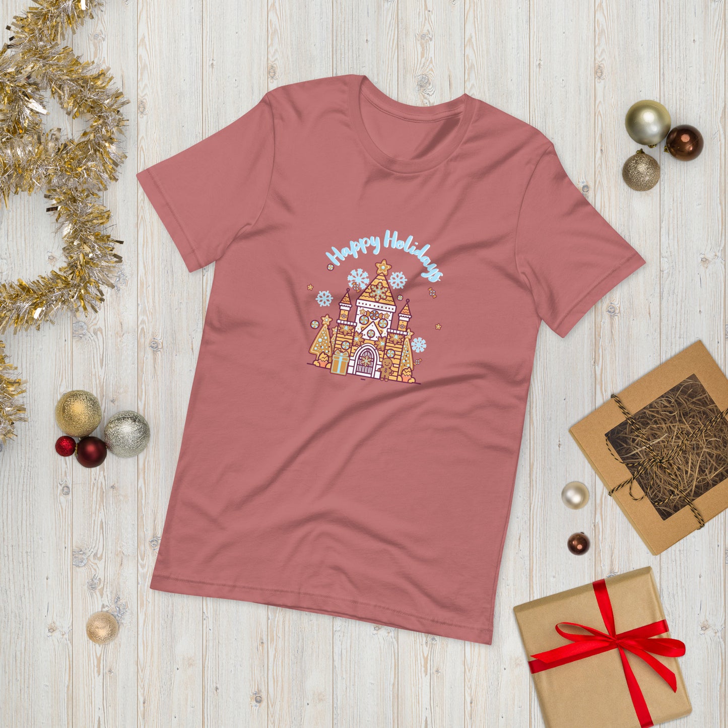 Holiday Gingerbread Castle Unisex t-shirt