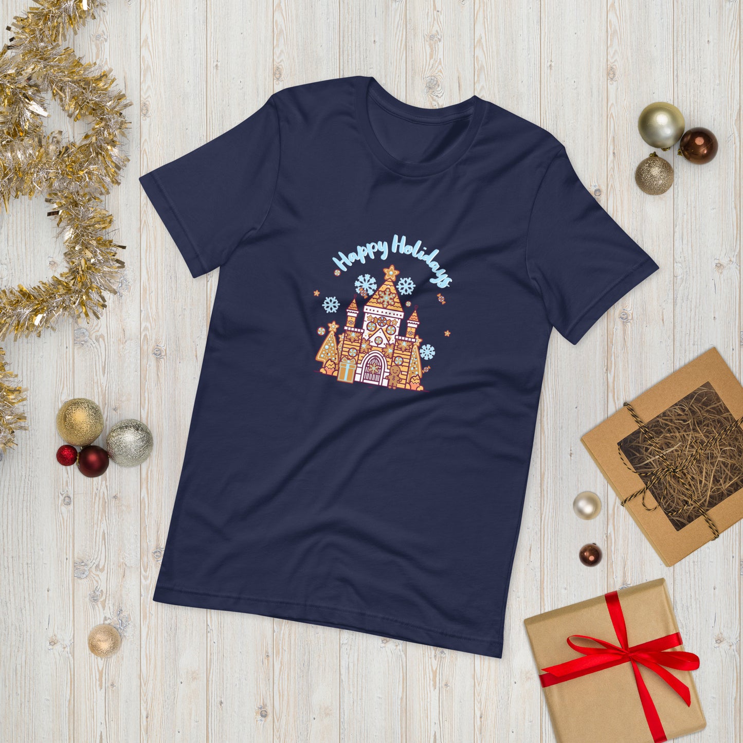 Holiday Gingerbread Castle Unisex t-shirt