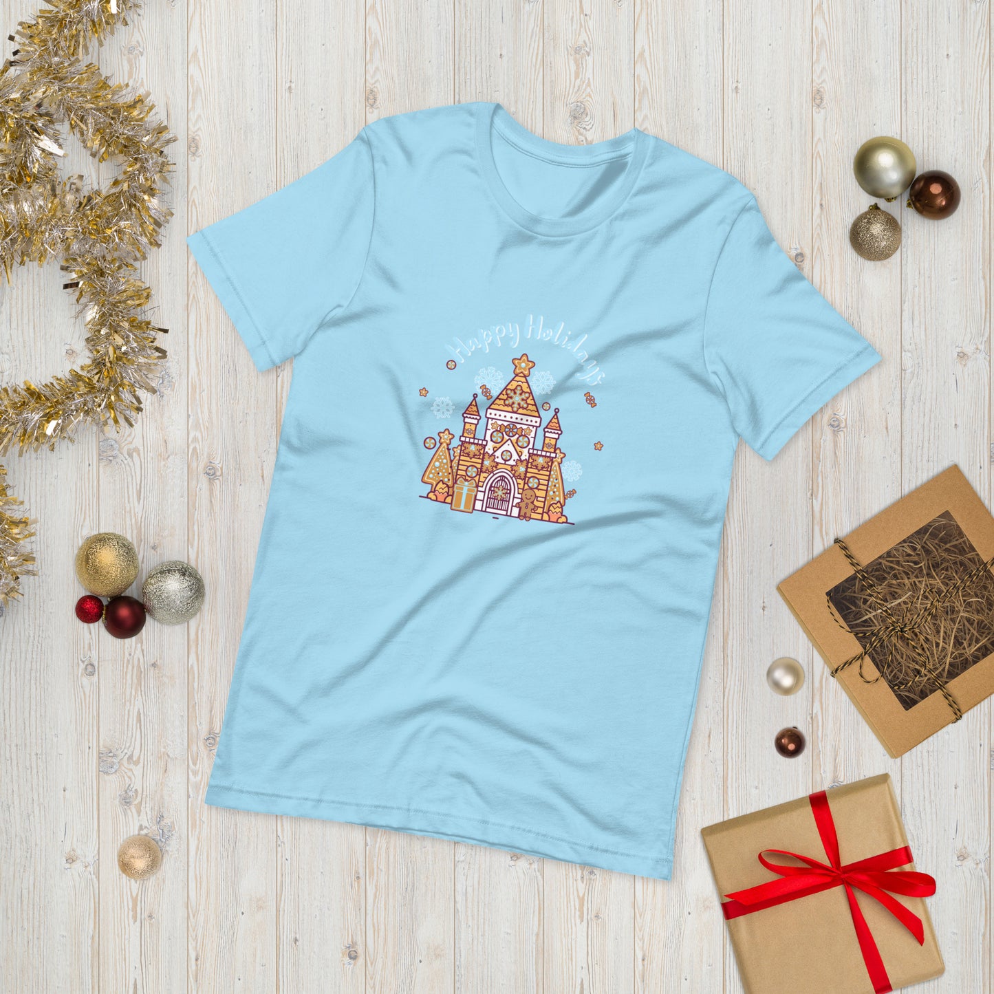 Holiday Gingerbread Castle Unisex t-shirt