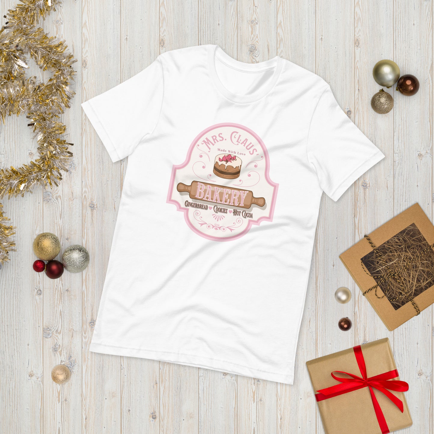 Mrs. Claus' Bakery Unisex t-shirt