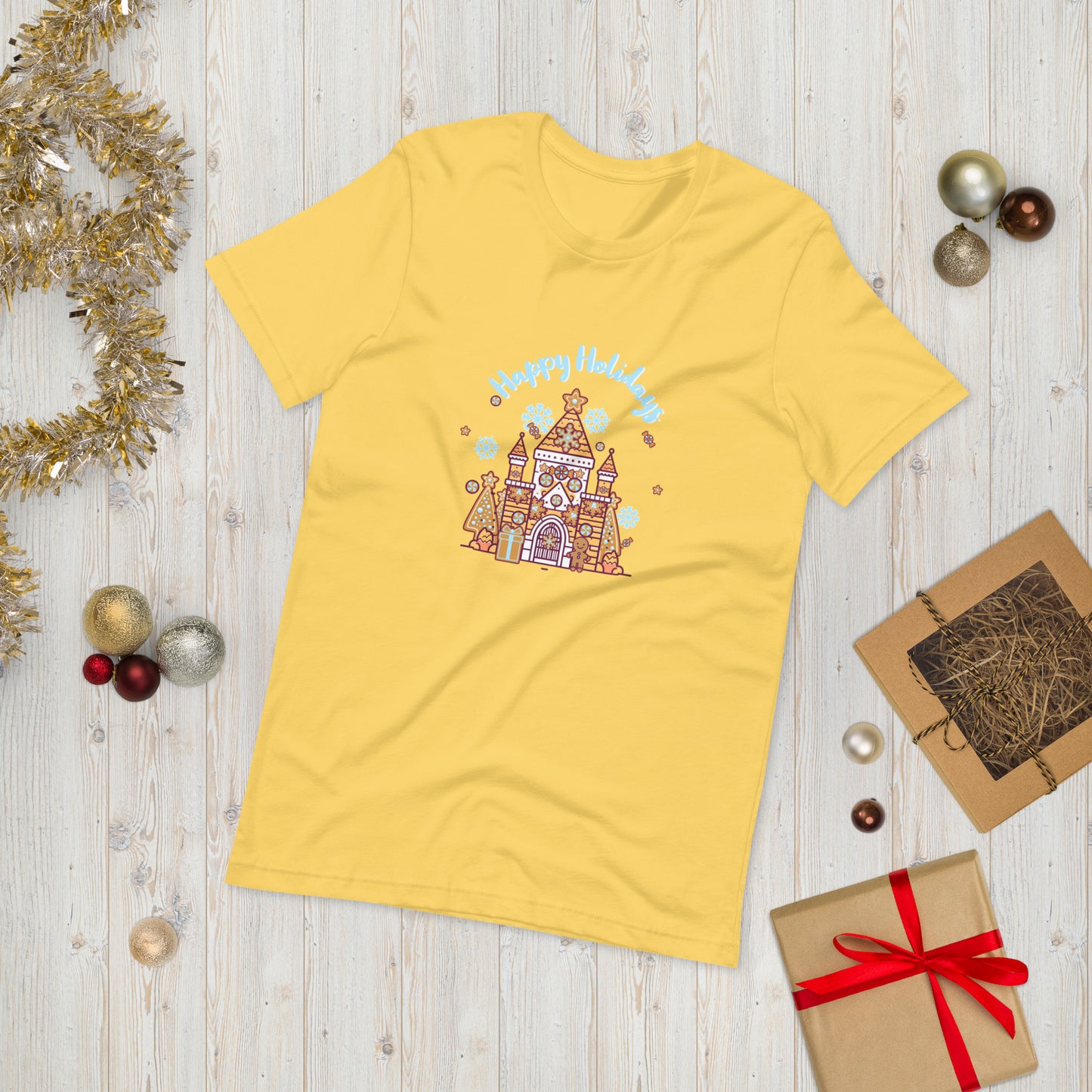 Holiday Gingerbread Castle Unisex t-shirt