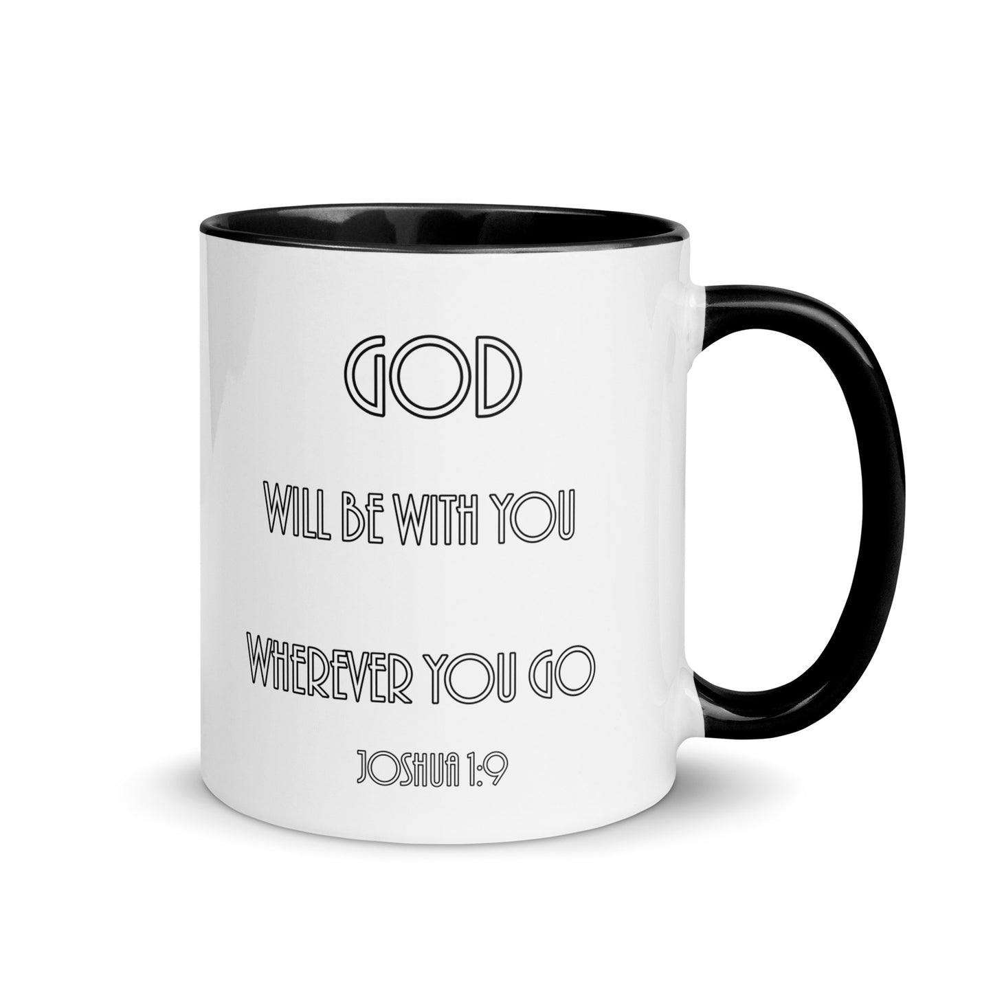 Joshua 1:9 Mug with Color Inside