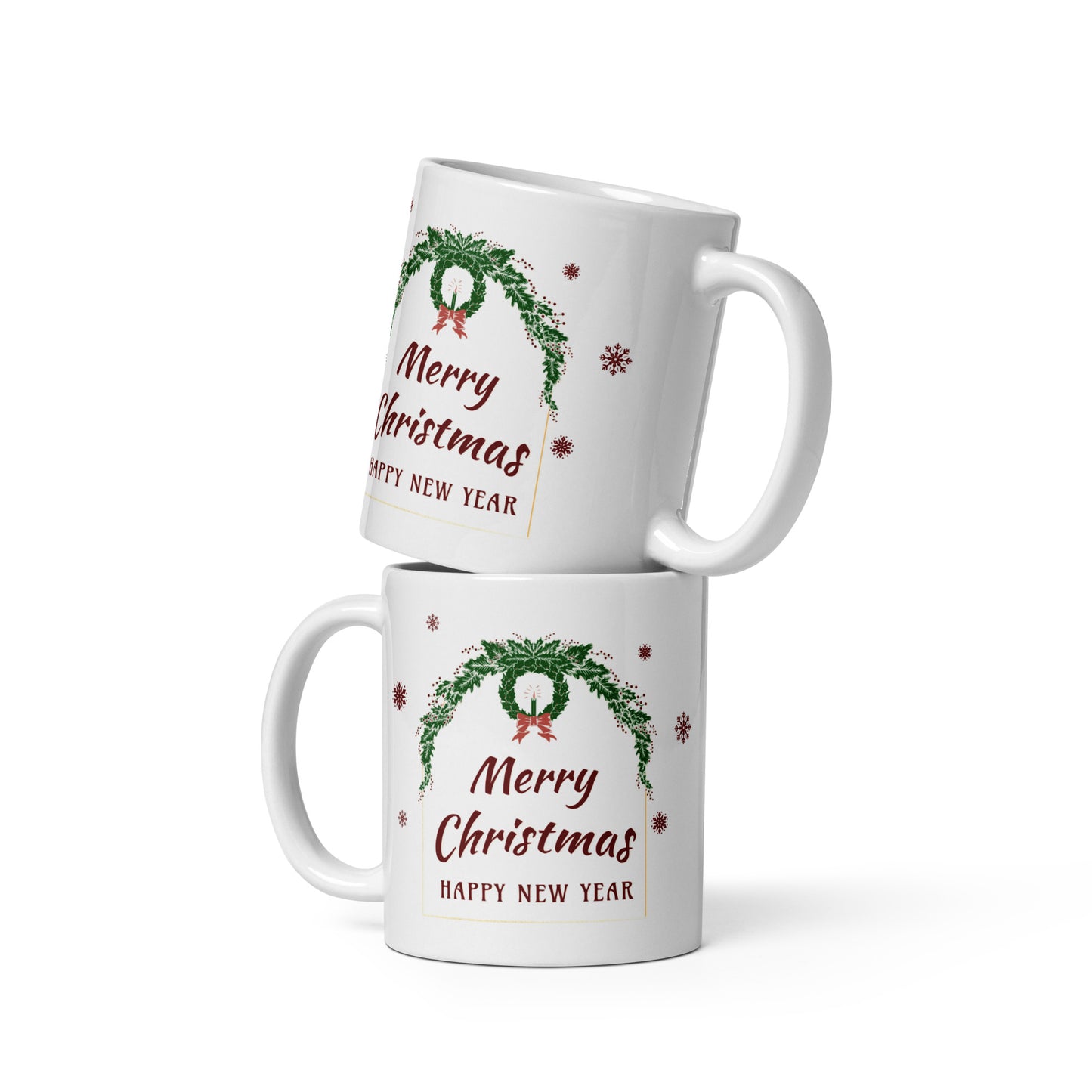 Christmas Greeting White glossy mug