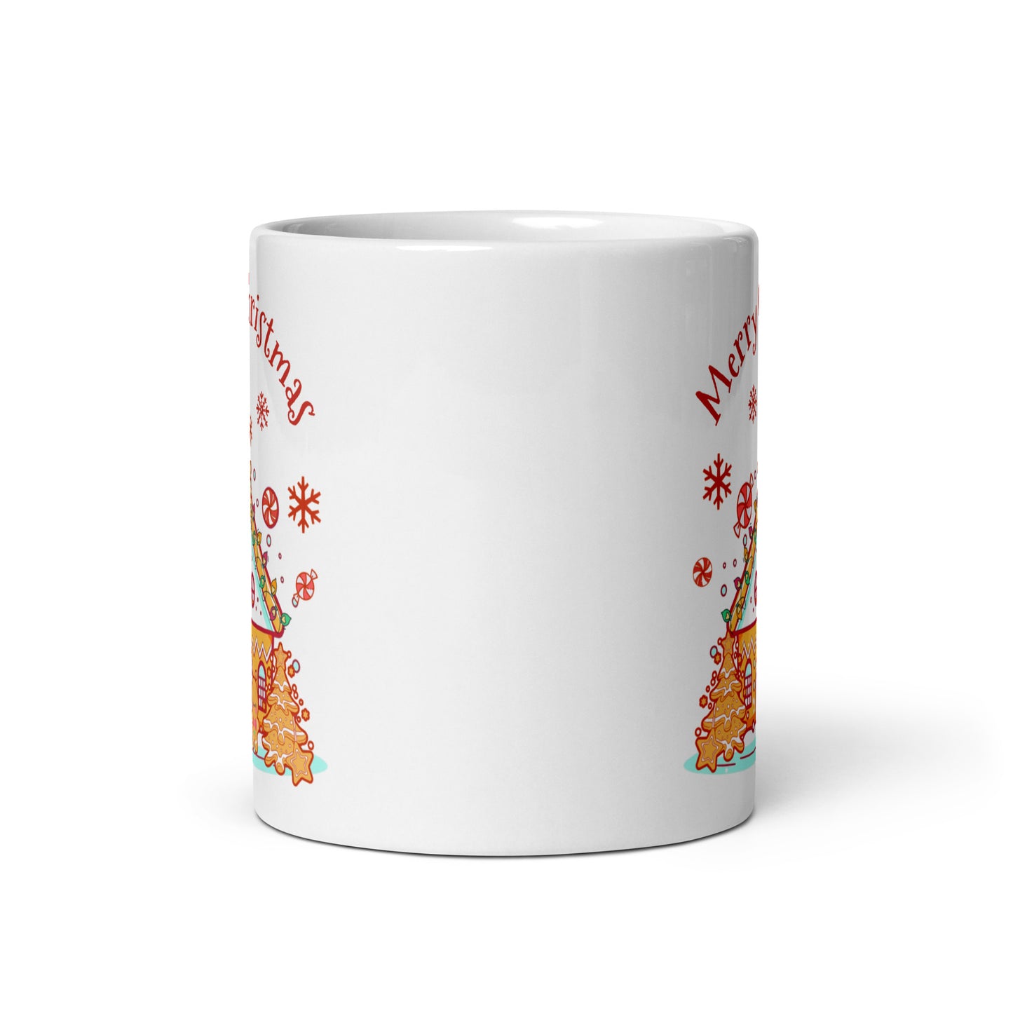 Gingerbread House White glossy mug