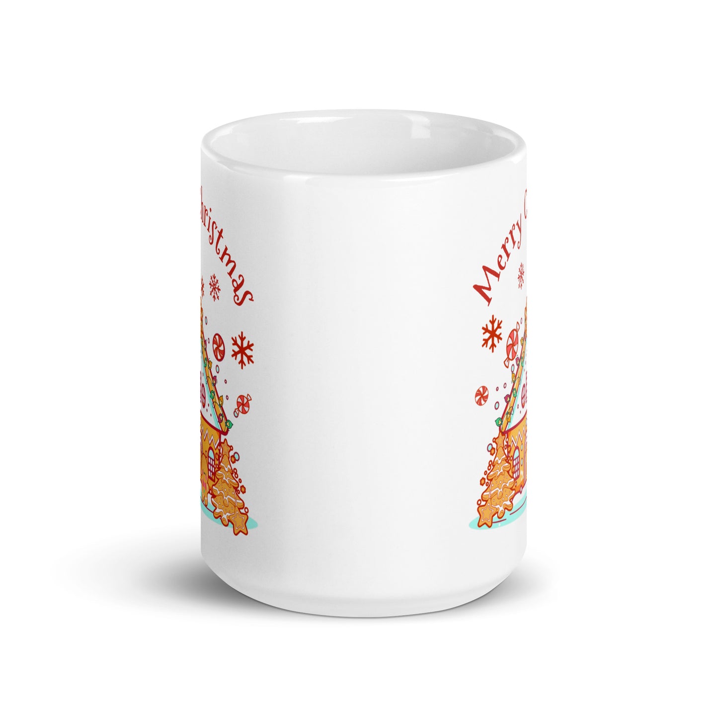 Gingerbread House White glossy mug