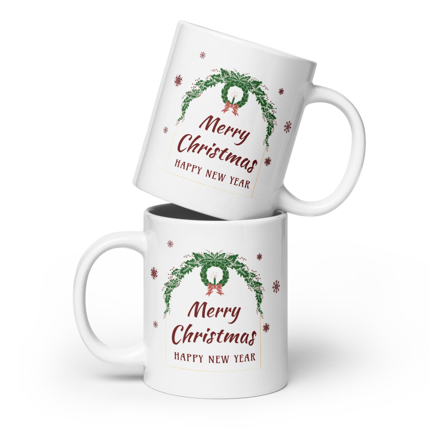 Christmas Greeting White glossy mug