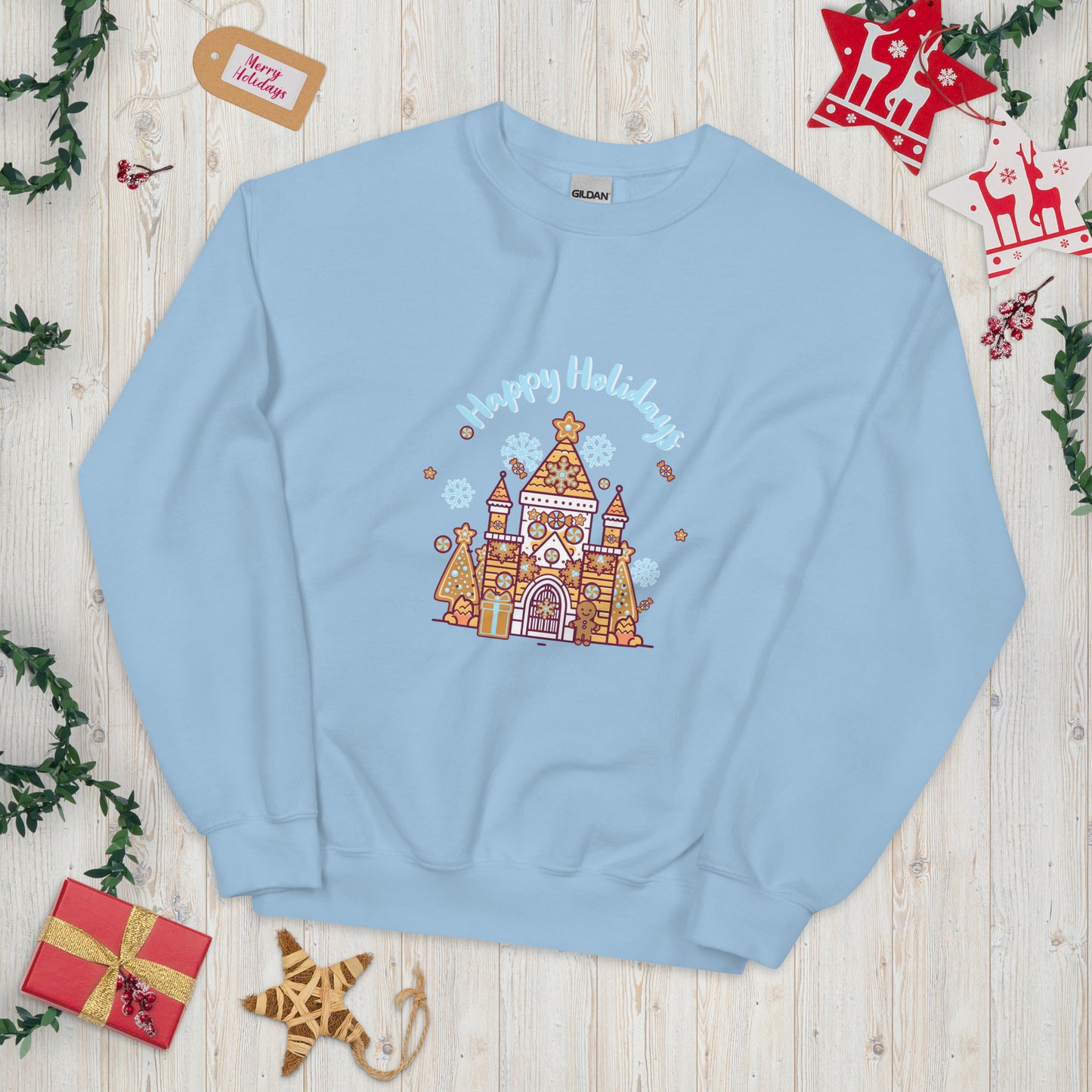Holiday Gingerbread Castle Unisex Sweatshirt