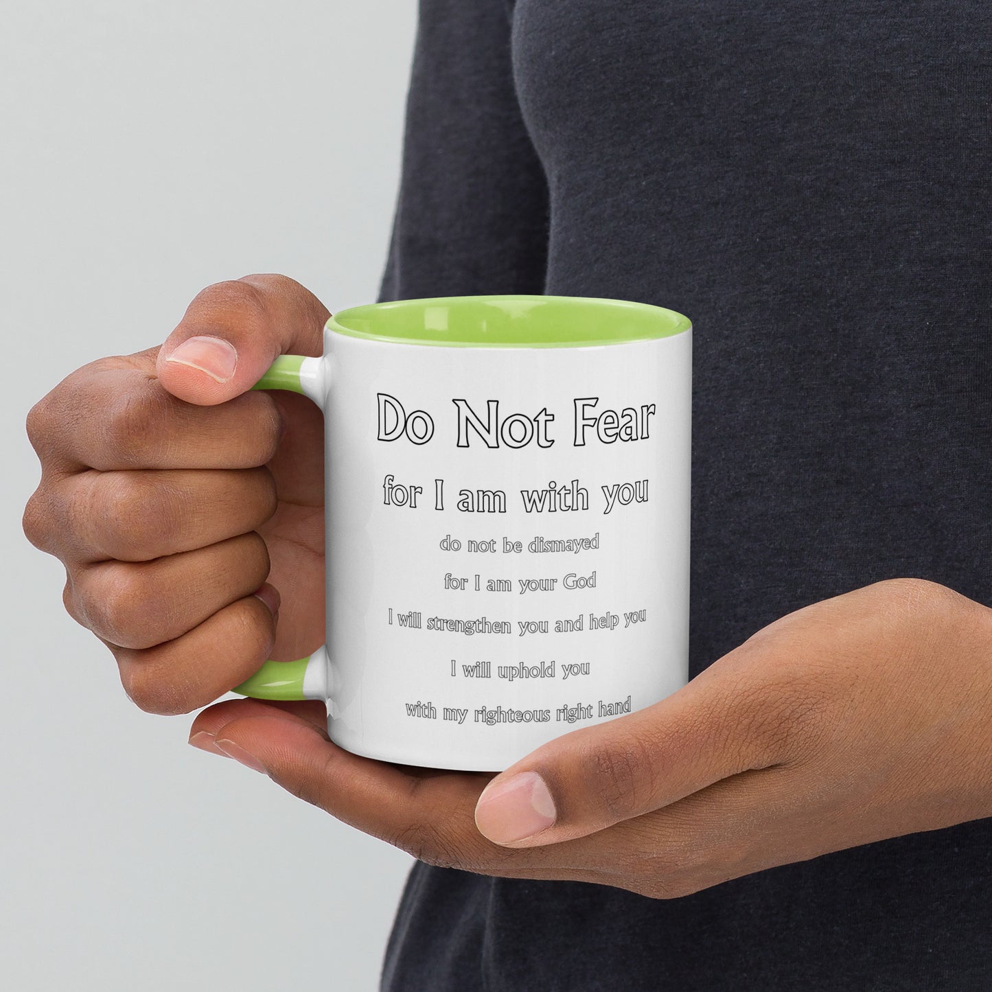 Isaiah 41:10 Mug with Color Inside